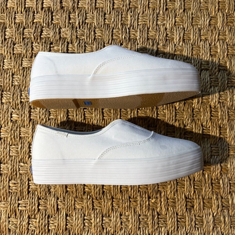 NWT Keds Point Slip Canvas platform sneakers in White - Picture 5 of 12